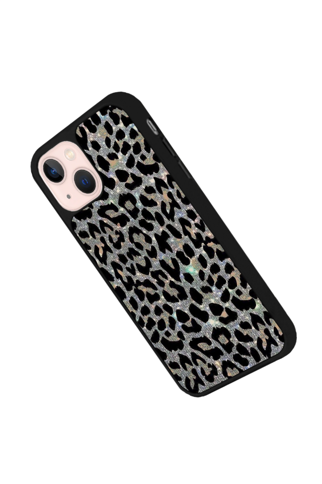 iPhone 15 Plus Uyumlu Hologram Leopar Tasarımlı Glossy Premium Kılıf