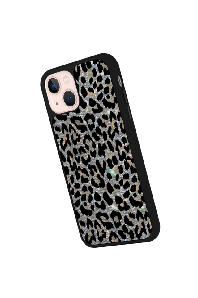 iPhone 15 Plus Uyumlu Hologram Leopar Tasarımlı Glossy Premium Kılıf
