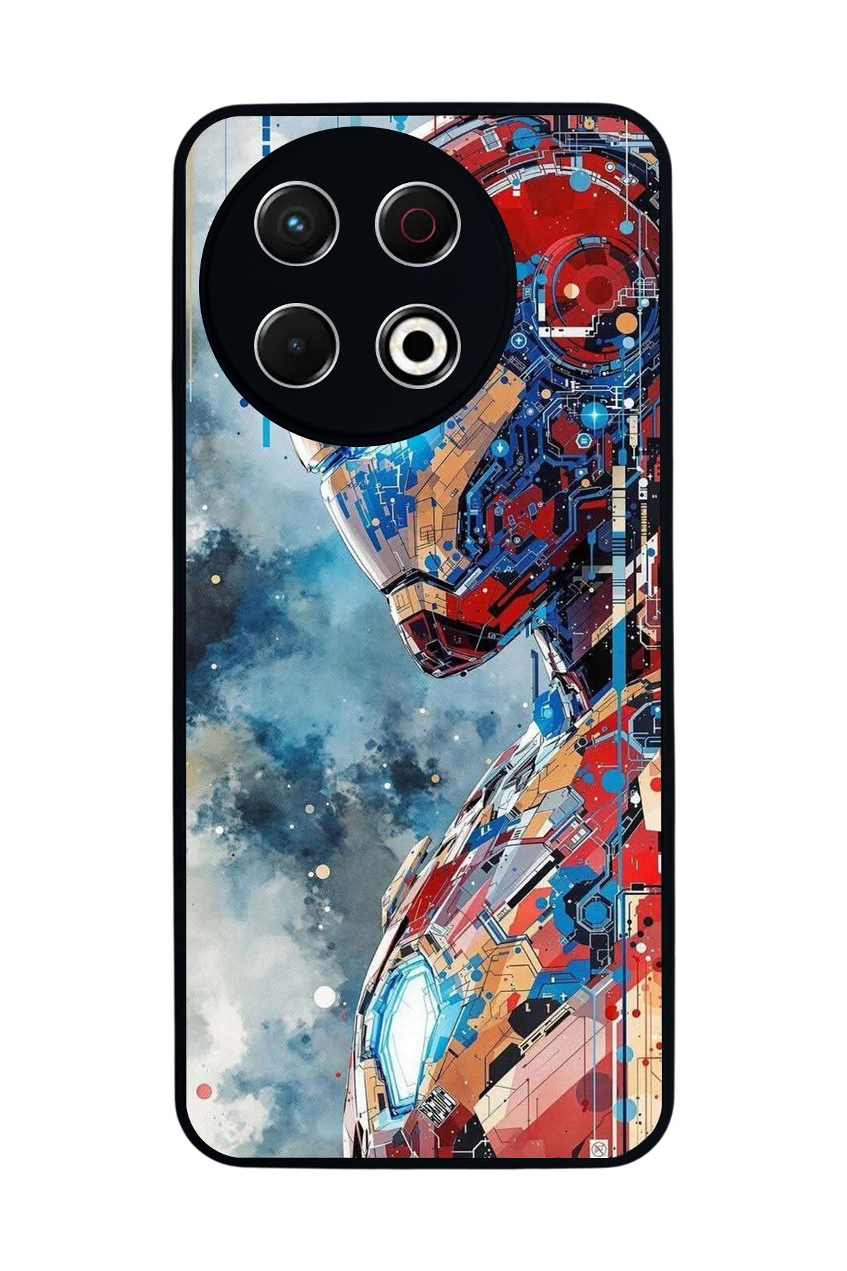 Tecno Spark 30 Pro Uyumlu Iron Man ( Demir Adam ) Tasarımlı Glossy Premium Kılıf