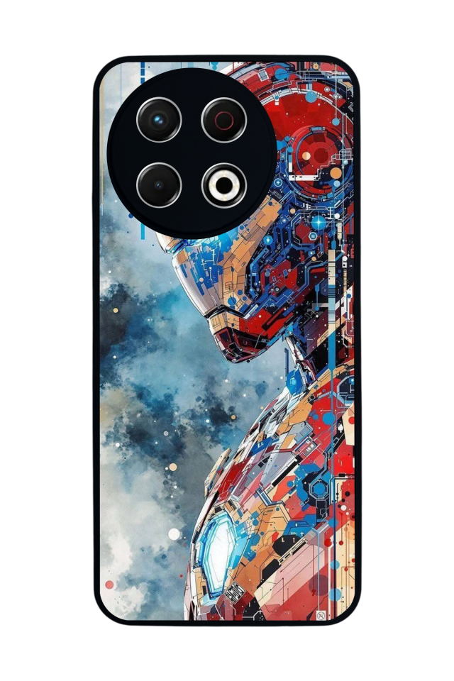 Tecno Spark 30 Pro Uyumlu Iron Man ( Demir Adam ) Tasarımlı Glossy Premium Kılıf