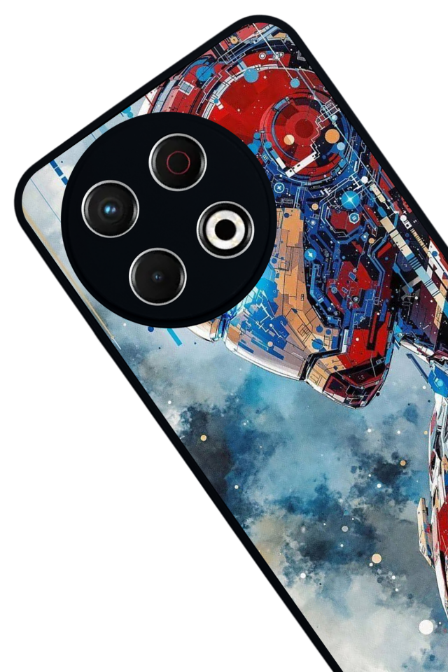 Tecno Spark 30 Pro Uyumlu Iron Man ( Demir Adam ) Tasarımlı Glossy Premium Kılıf