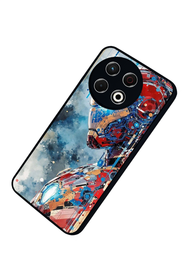 Tecno Spark 30 Pro Uyumlu Iron Man ( Demir Adam ) Tasarımlı Glossy Premium Kılıf