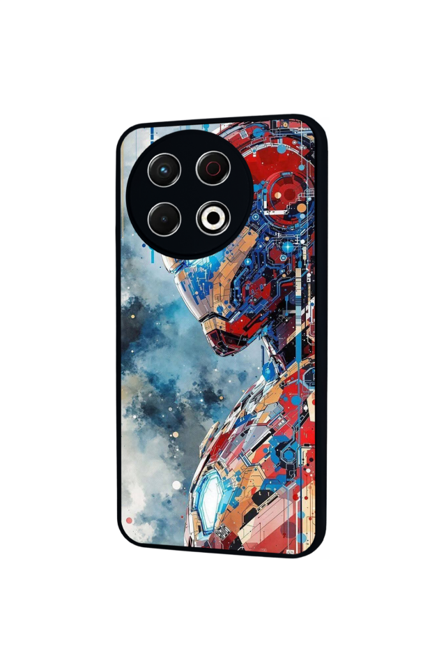 Tecno Spark 30 Pro Uyumlu Iron Man ( Demir Adam ) Tasarımlı Glossy Premium Kılıf