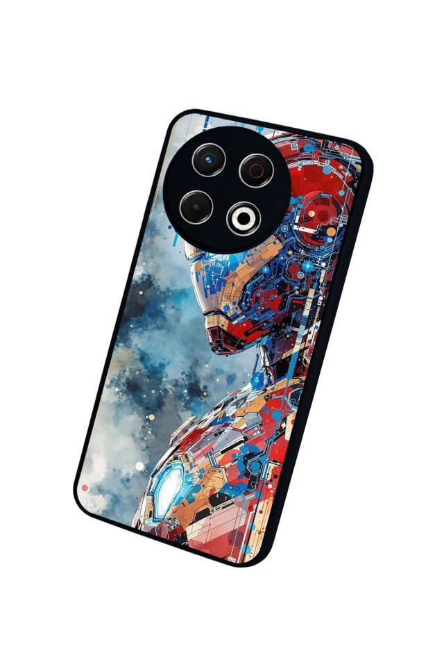 Tecno Spark 30 Pro Uyumlu Iron Man ( Demir Adam ) Tasarımlı Glossy Premium Kılıf
