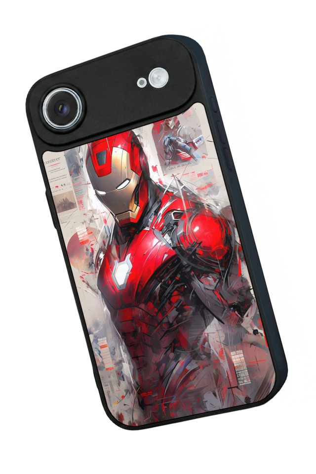 iPhone 17 Air Uyumlu Iron Man ( Demir Adam ) Tasarımlı Glossy Premium Kılıf