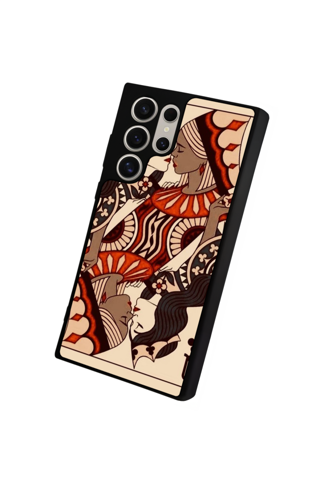 Samsung Galaxy S22 Ultra Uyumlu Kalp Love Tasarımlı Glossy Premium Kılıf