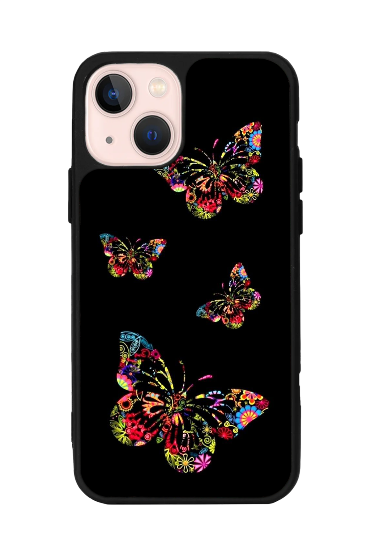 iPhone 13 Mini Uyumlu Kelebek Tasarımlı Glossy Premium Kılıf
