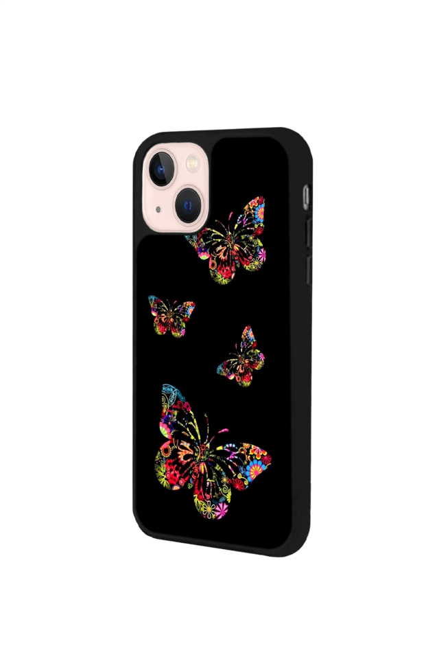 iPhone 13 Mini Uyumlu Kelebek Tasarımlı Glossy Premium Kılıf
