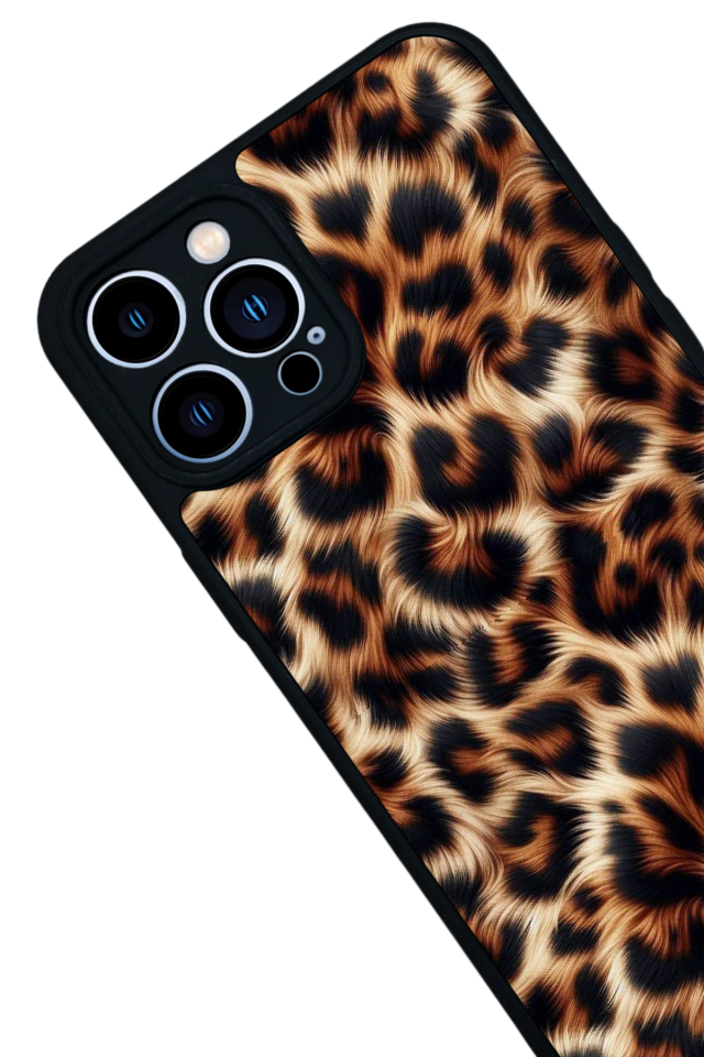 iPhone 13 Pro Max Uyumlu Leopar Tasarımlı Glossy Premium Kılıf
