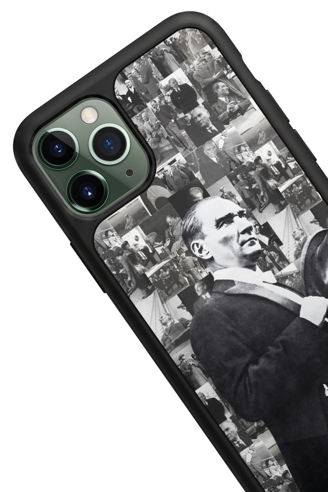 iPhone 11 Pro Uyumlu Mustafa Kemal Ataturk Tasarımlı Glossy Premium Kılıf