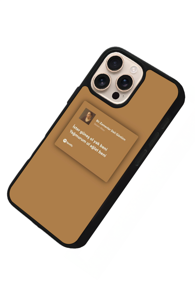 iPhone 16 Pro Max Uyumlu Sarki Sozleri Tasarımlı Glossy Premium Kılıf