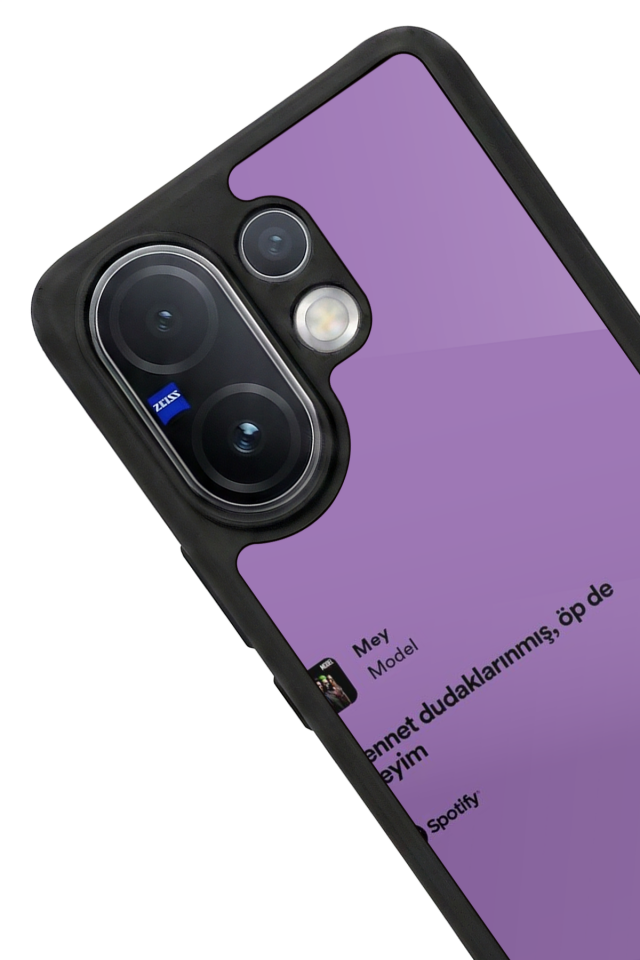 Vivo V60 Uyumlu Sarki Sozleri Tasarımlı Glossy Premium Kılıf
