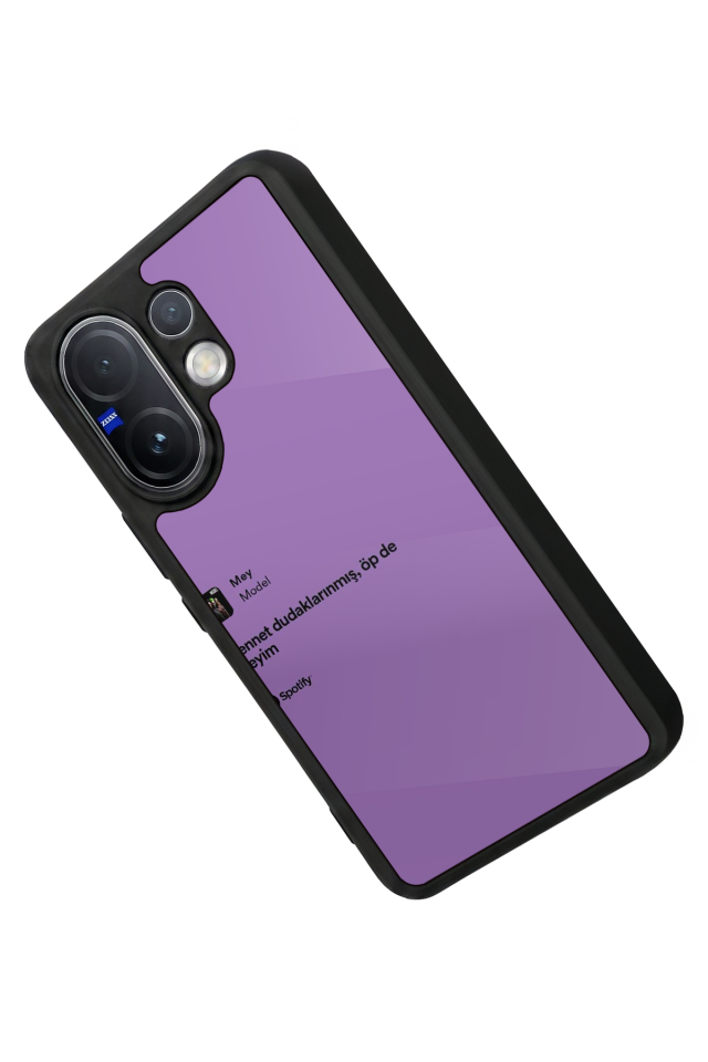 Vivo V60 Uyumlu Sarki Sozleri Tasarımlı Glossy Premium Kılıf