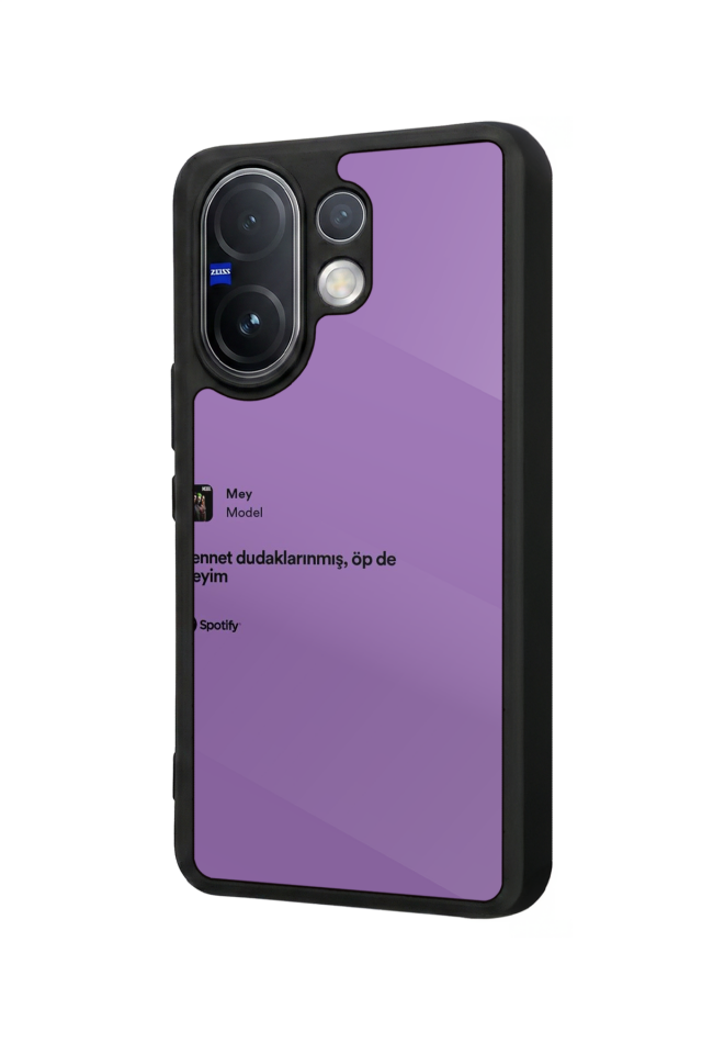 Vivo V60 Uyumlu Sarki Sozleri Tasarımlı Glossy Premium Kılıf