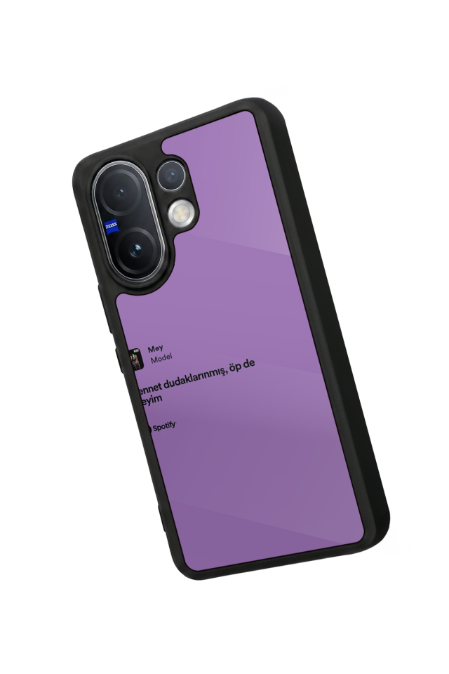 Vivo V60 Uyumlu Sarki Sozleri Tasarımlı Glossy Premium Kılıf