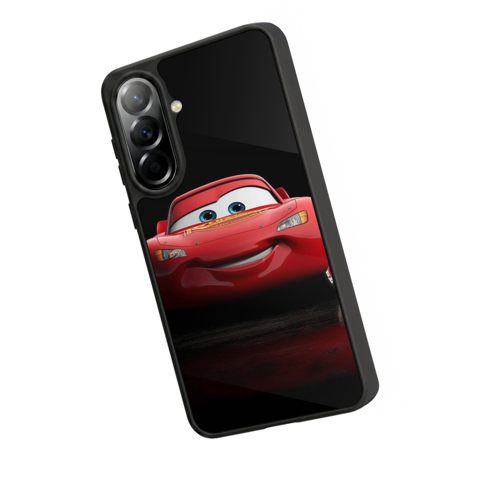 Samsung Galaxy A57 Uyumlu Şimsek McQueen Tasarımlı Glossy Premium Kılıf