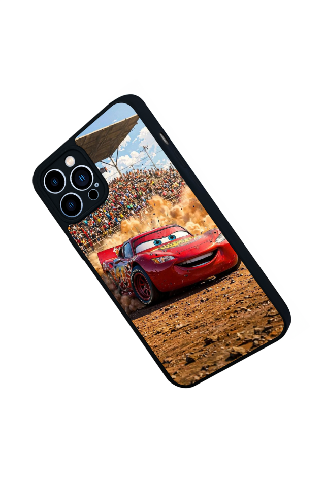 iPhone 12 Pro Max Uyumlu Şimsek McQueen Tasarımlı Glossy Premium Kılıf