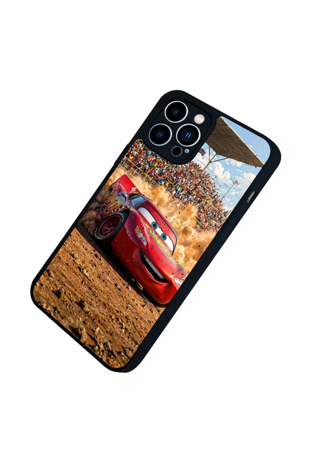 iPhone 12 Pro Max Uyumlu Şimsek McQueen Tasarımlı Glossy Premium Kılıf