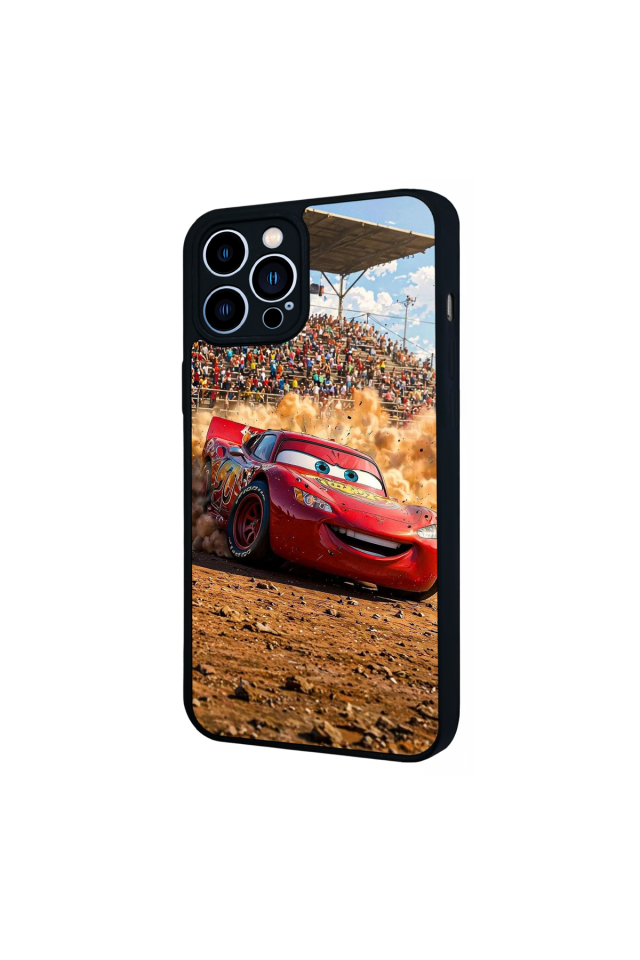 iPhone 12 Pro Max Uyumlu Şimsek McQueen Tasarımlı Glossy Premium Kılıf