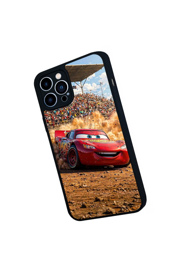 iPhone 12 Pro Max Uyumlu Şimsek McQueen Tasarımlı Glossy Premium Kılıf