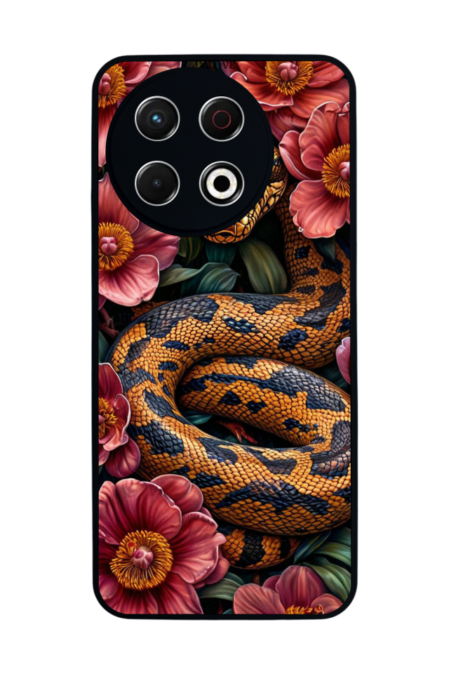 Tecno Spark 30 Pro Uyumlu Yılan Tasarımlı Glossy Premium Kılıf