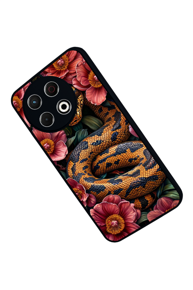 Tecno Spark 30 Pro Uyumlu Yılan Tasarımlı Glossy Premium Kılıf