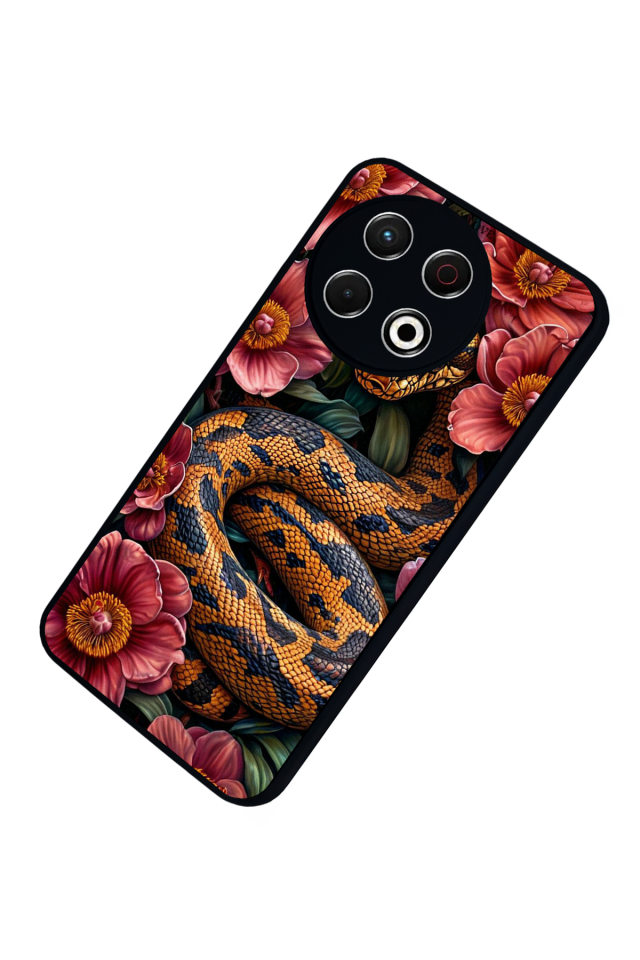 Tecno Spark 30 Pro Uyumlu Yılan Tasarımlı Glossy Premium Kılıf