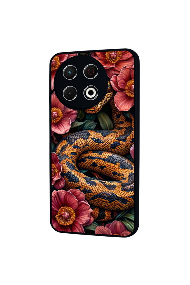 Tecno Spark 30 Pro Uyumlu Yılan Tasarımlı Glossy Premium Kılıf