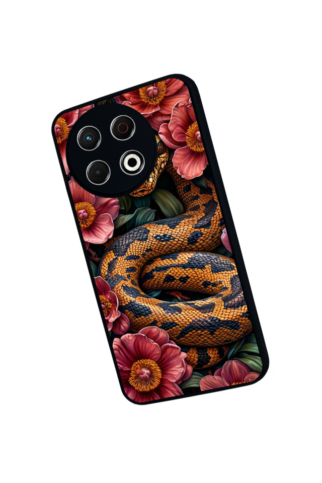 Tecno Spark 30 Pro Uyumlu Yılan Tasarımlı Glossy Premium Kılıf