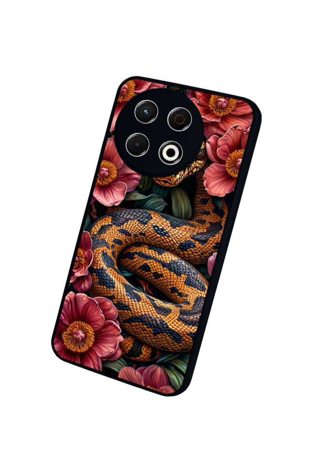 Tecno Spark 30 Pro Uyumlu Yılan Tasarımlı Glossy Premium Kılıf