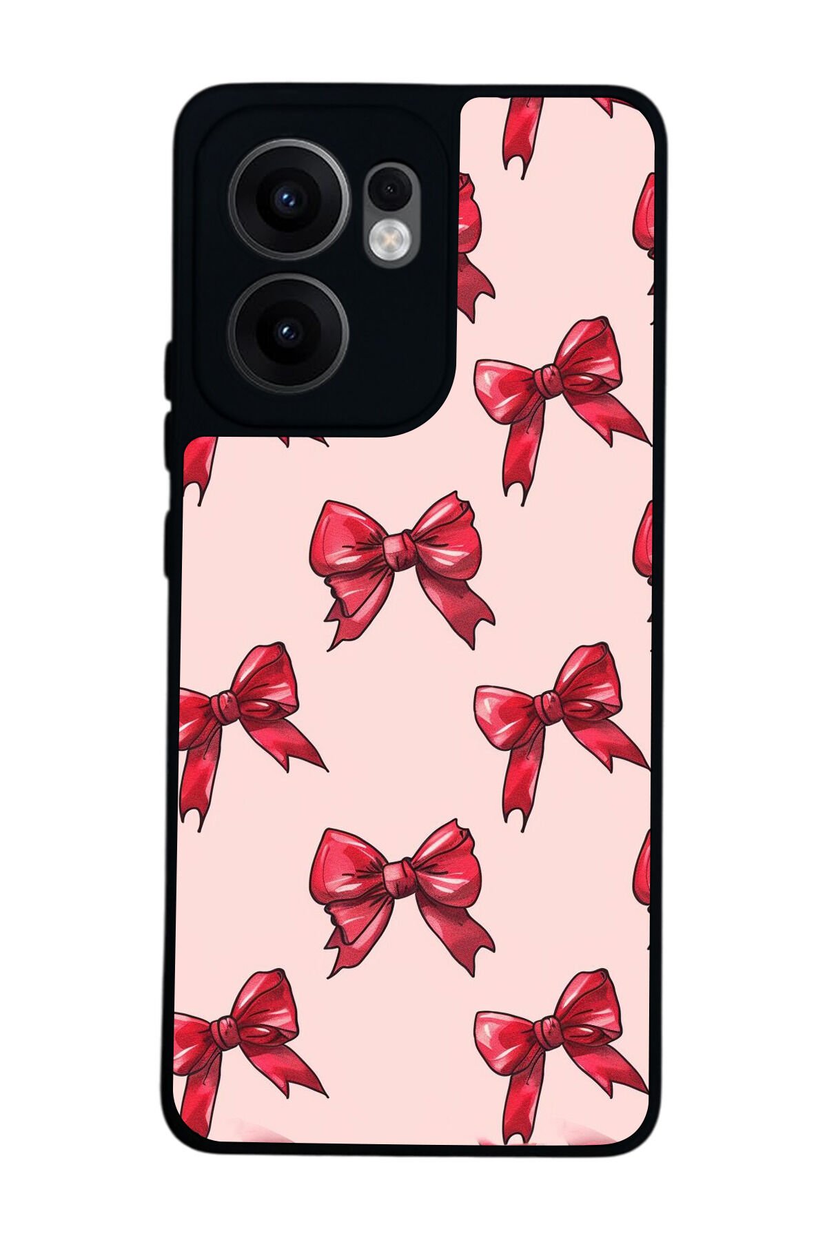 Oppo Reno 13F Uyumlu Kurdele Tasarımlı Glossy Premium Kılıf