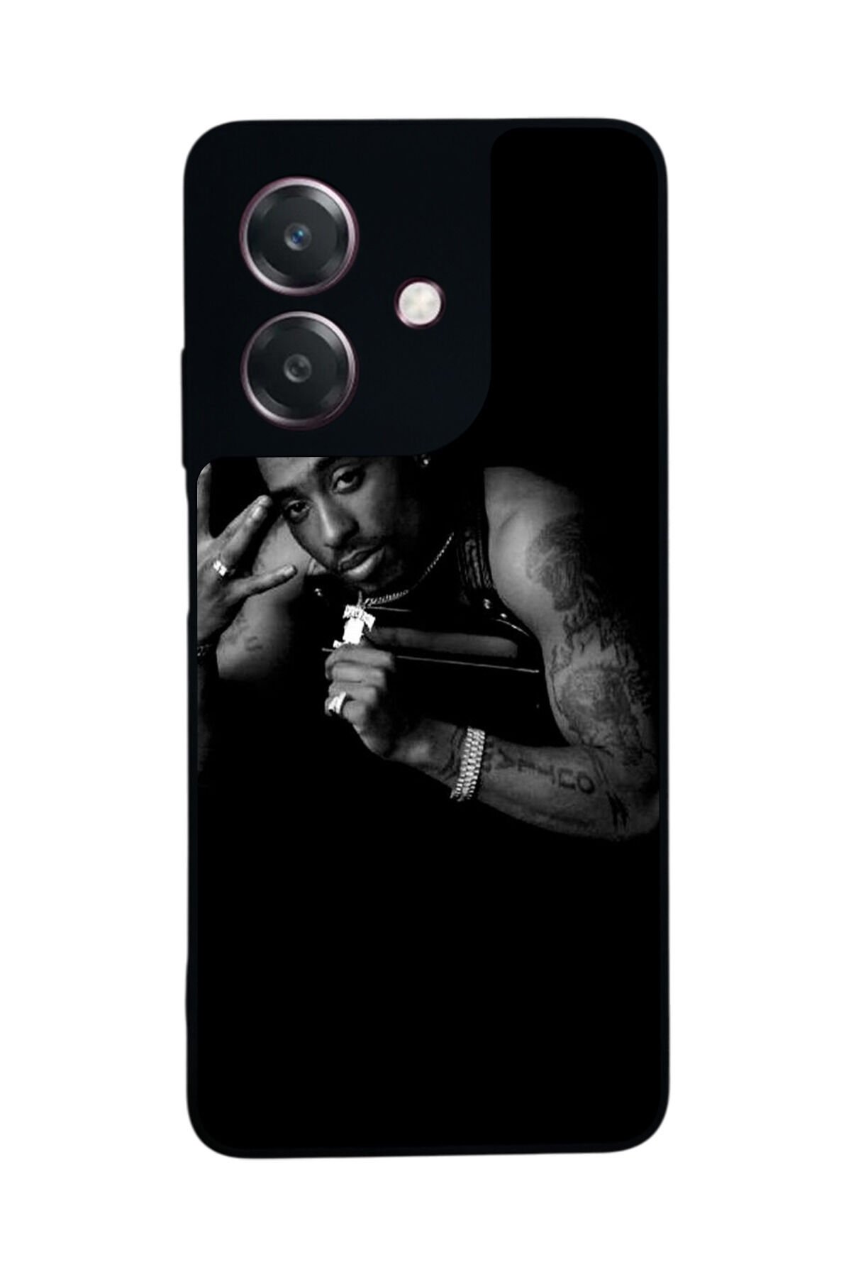 Oppo A3 5G Uyumlu Tupac Tasarımlı Glossy Premium Kılıf