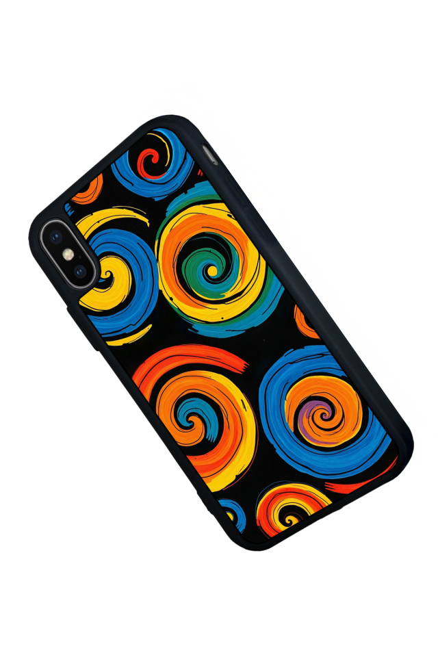 iPhone XS Max Uyumlu Abstract Tasarımlı Glossy Premium Kılıf