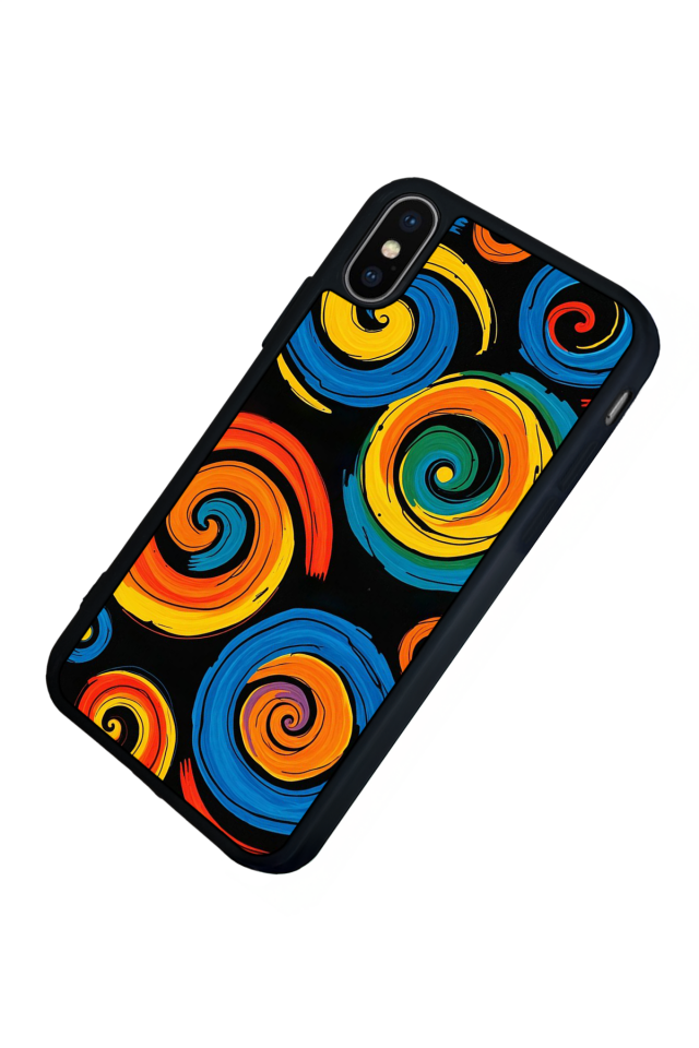 iPhone XS Max Uyumlu Abstract Tasarımlı Glossy Premium Kılıf