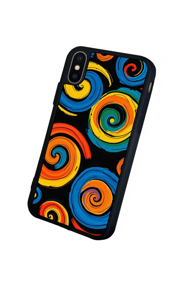 iPhone XS Max Uyumlu Abstract Tasarımlı Glossy Premium Kılıf