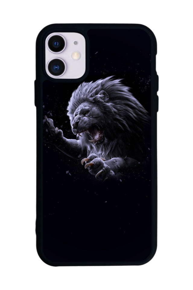 iPhone 11 Uyumlu Aslan Tasarımlı Glossy Premium Kılıf