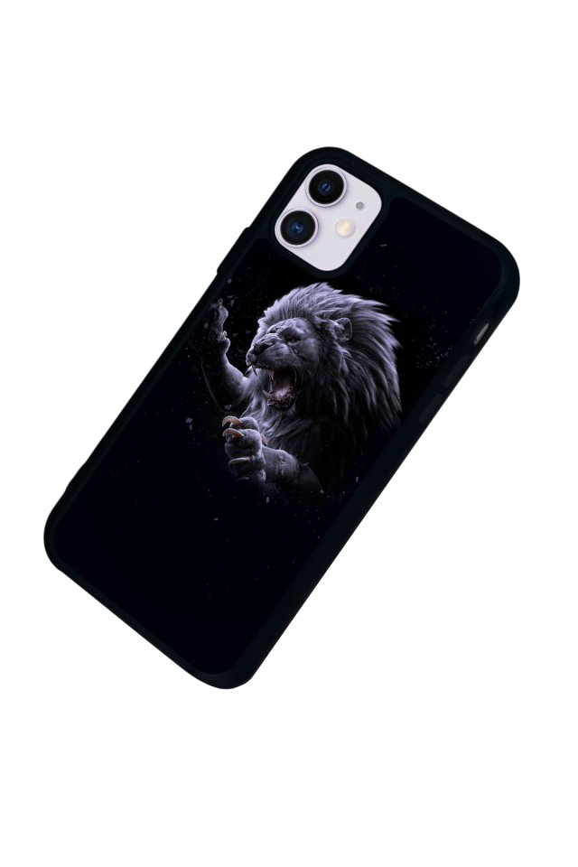 iPhone 11 Uyumlu Aslan Tasarımlı Glossy Premium Kılıf
