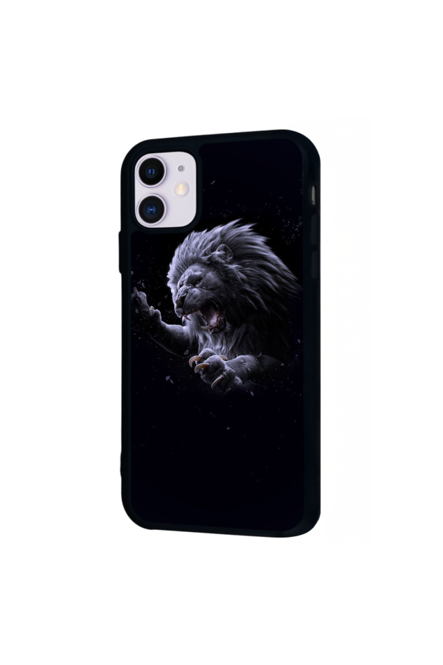 iPhone 11 Uyumlu Aslan Tasarımlı Glossy Premium Kılıf