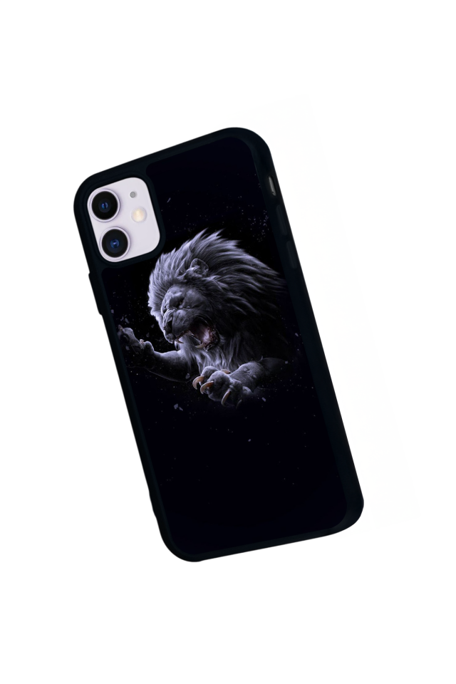 iPhone 11 Uyumlu Aslan Tasarımlı Glossy Premium Kılıf