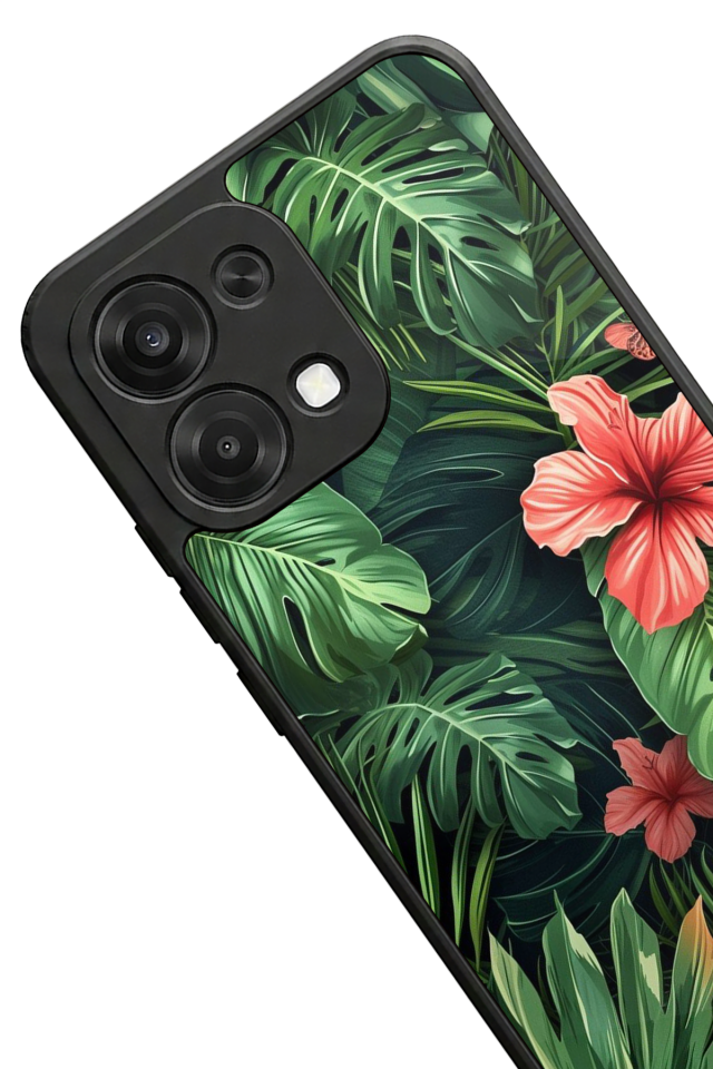 Oppo A6 Pro Uyumlu Botanik Tasarımlı Glossy Premium Kılıf