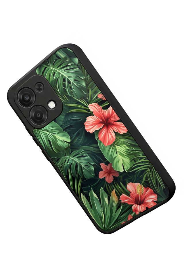 Oppo A6 Pro Uyumlu Botanik Tasarımlı Glossy Premium Kılıf
