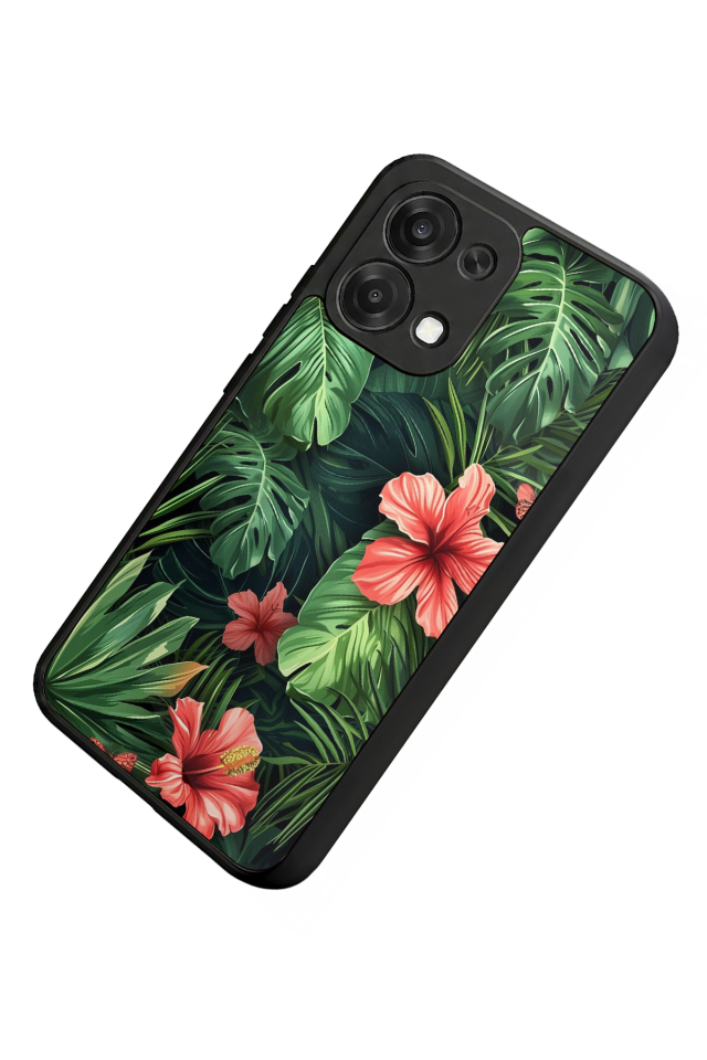 Oppo A6 Pro Uyumlu Botanik Tasarımlı Glossy Premium Kılıf
