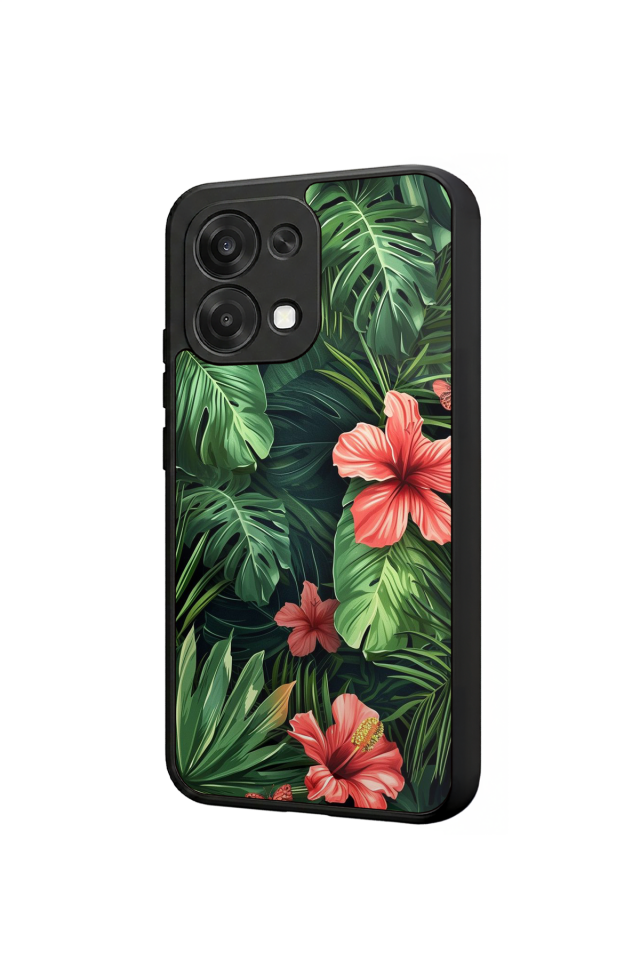 Oppo A6 Pro Uyumlu Botanik Tasarımlı Glossy Premium Kılıf