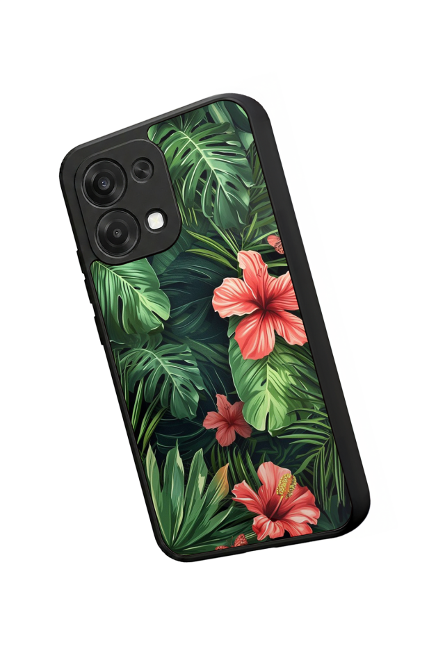 Oppo A6 Pro Uyumlu Botanik Tasarımlı Glossy Premium Kılıf