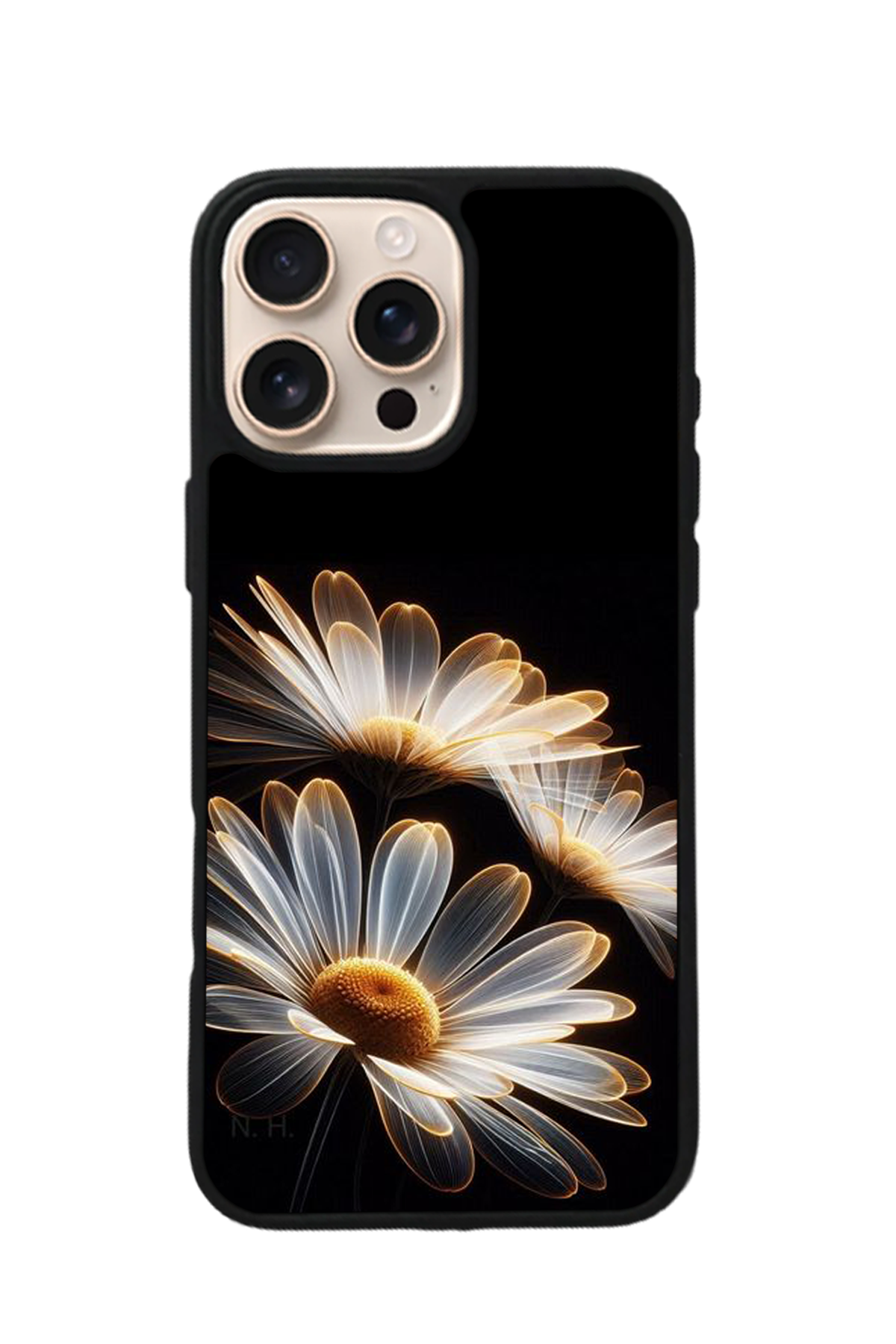 iPhone 16 Pro Uyumlu Cicek Tasarımlı Glossy Premium Kılıf