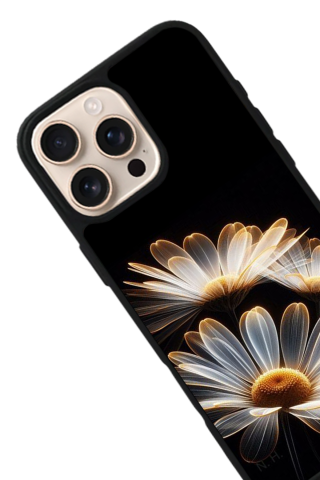 iPhone 16 Pro Uyumlu Cicek Tasarımlı Glossy Premium Kılıf