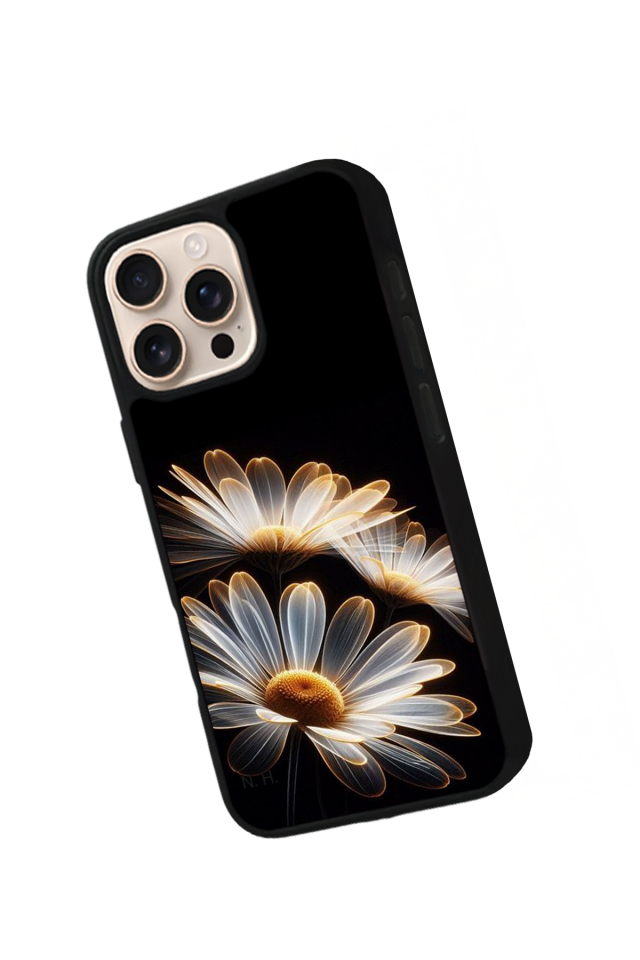 iPhone 16 Pro Uyumlu Cicek Tasarımlı Glossy Premium Kılıf