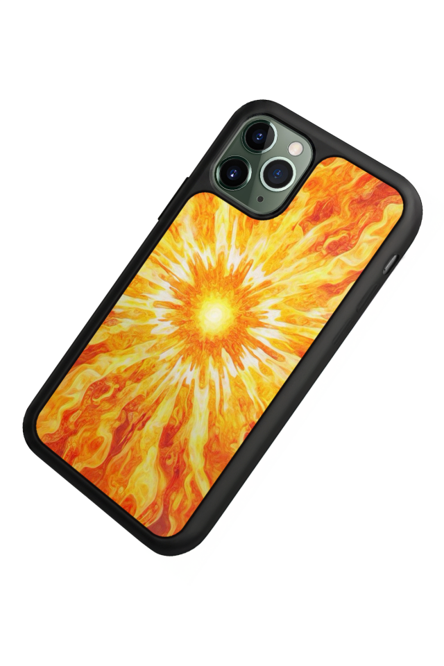 iPhone 11 Pro Max Uyumlu Güneş Tasarımlı Glossy Premium Kılıf
