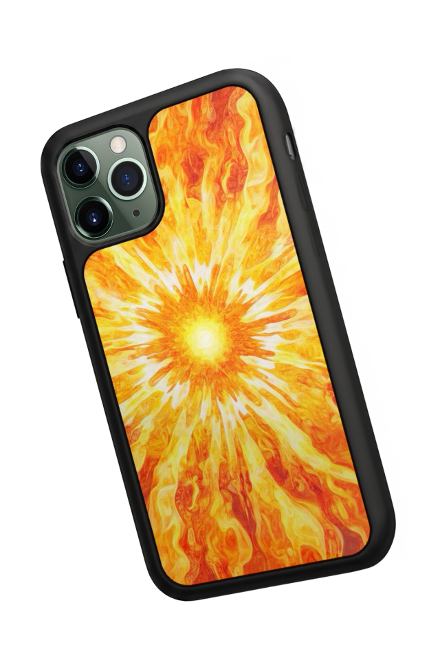 iPhone 11 Pro Max Uyumlu Güneş Tasarımlı Glossy Premium Kılıf