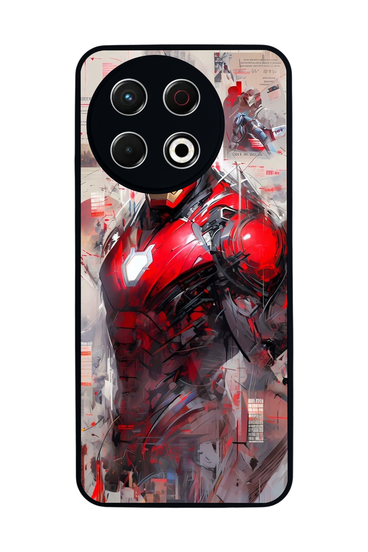 Tecno Spark 30 Pro Uyumlu Iron Man ( Demir Adam ) Tasarımlı Glossy Premium Kılıf